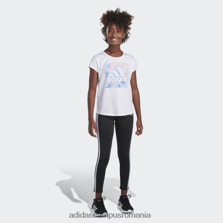adidas campus romania tricou cu scoop alb copii alb J266N225409