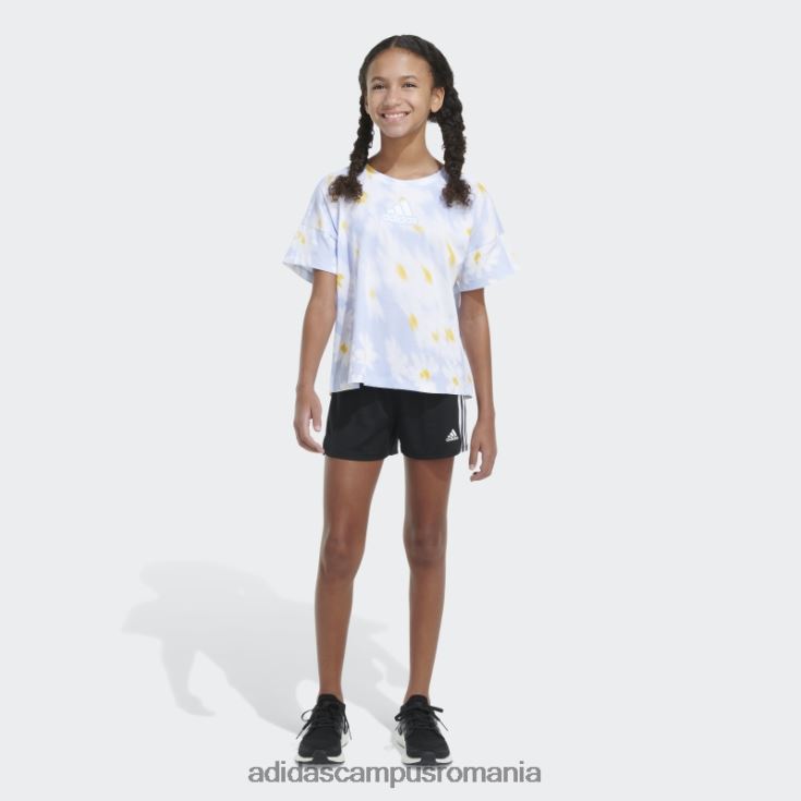 adidas campus romania tricou cutie largi cu imprimeu albastru Dawn copii zori albastre J266N225420