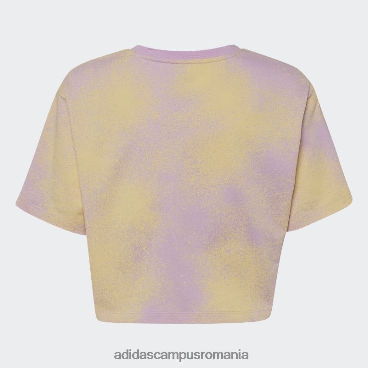 adidas campus romania tricou decupat liliac cu imprimeu grafic adidas copii liliac/galben J266N225353