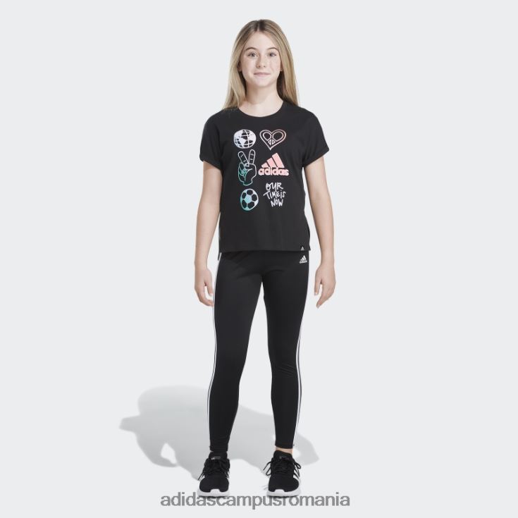 adidas campus romania tricou dolman talie 22 negru adidas copii negru J266N225380