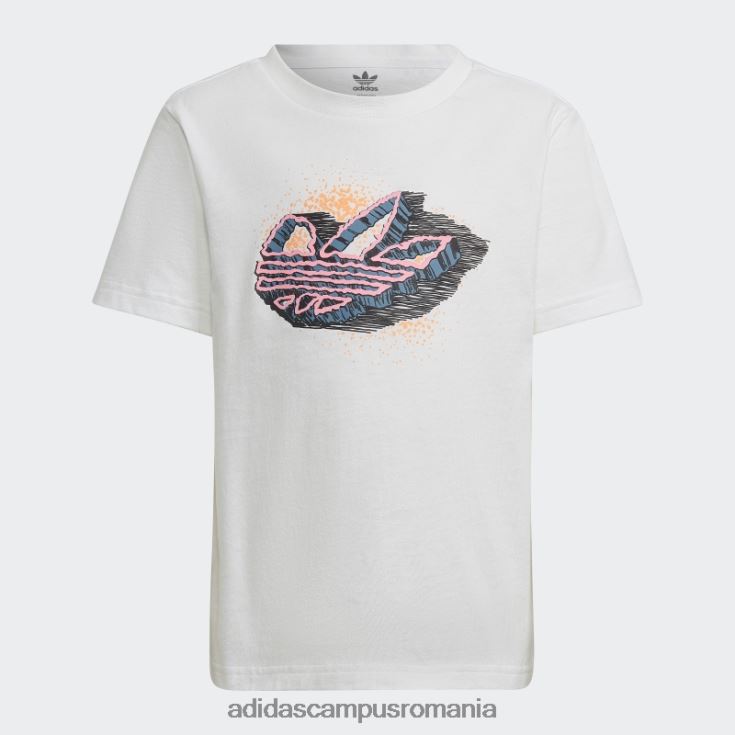 adidas campus romania tricou grafic alb copii alb J266N225033