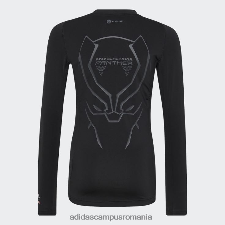 adidas campus romania tricou negru cu mânecă lungă marvel pantera neagră techfit copii cerneala neagra J266N224949