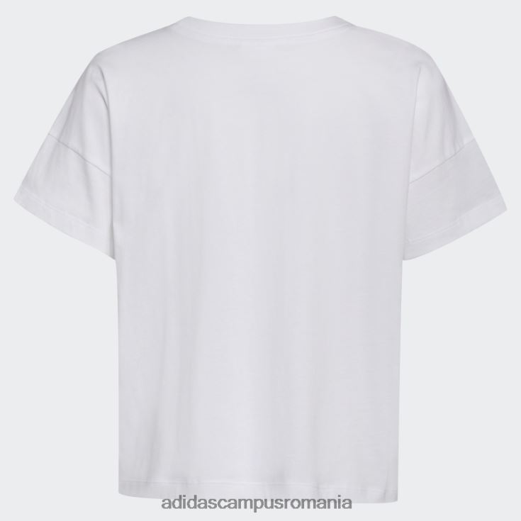 adidas campus romania tricou oversize alb copii alb J266N225358