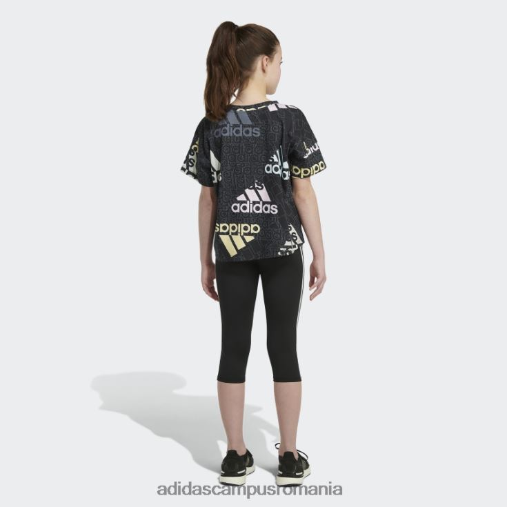 adidas campus romania tricou supradimensionat marca love cu mânecă scurtă negru adidas copii negru J266N225446