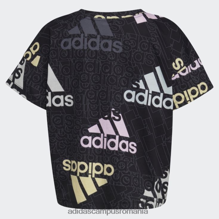 adidas campus romania tricou supradimensionat marca love cu mânecă scurtă negru adidas copii negru J266N225446
