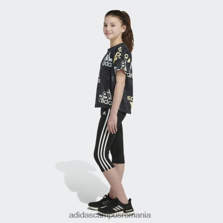 adidas campus romania tricou supradimensionat marca love cu mânecă scurtă negru adidas copii negru J266N225446