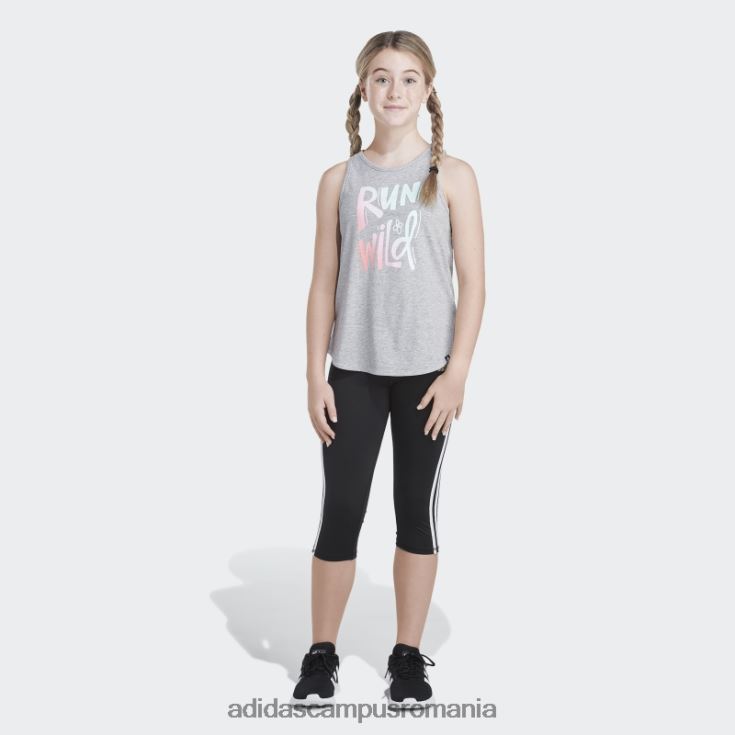 adidas campus romania maiou cu tiv curbat, de culoare gri mediu copii gri mediu J266N225367