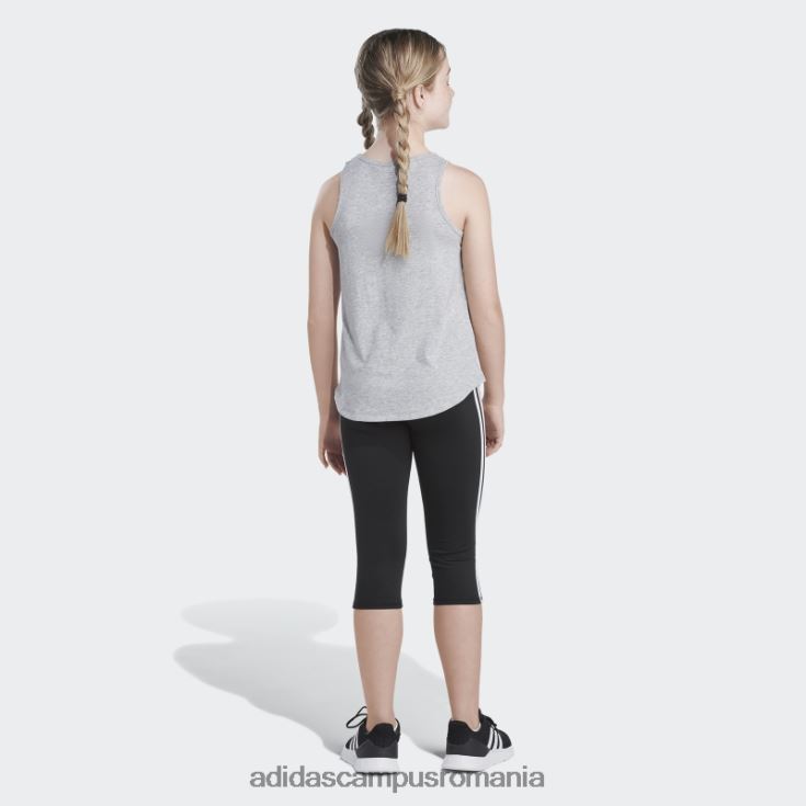 adidas campus romania maiou cu tiv curbat, de culoare gri mediu copii gri mediu J266N225367
