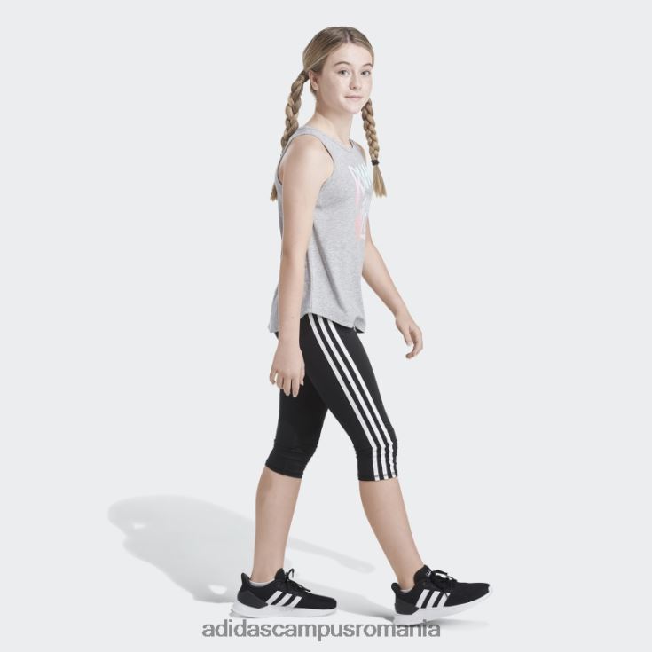 adidas campus romania maiou cu tiv curbat, de culoare gri mediu copii gri mediu J266N225367
