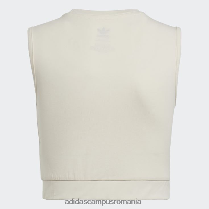 adidas campus romania top crop alb cu imprimeu grafic copii alb J266N225403