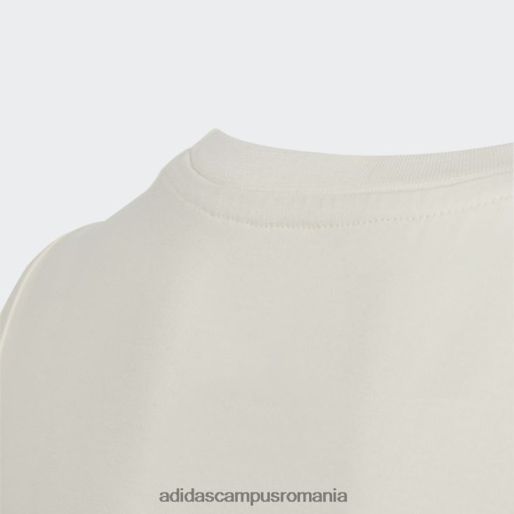 adidas campus romania top crop alb cu imprimeu grafic copii alb J266N225403