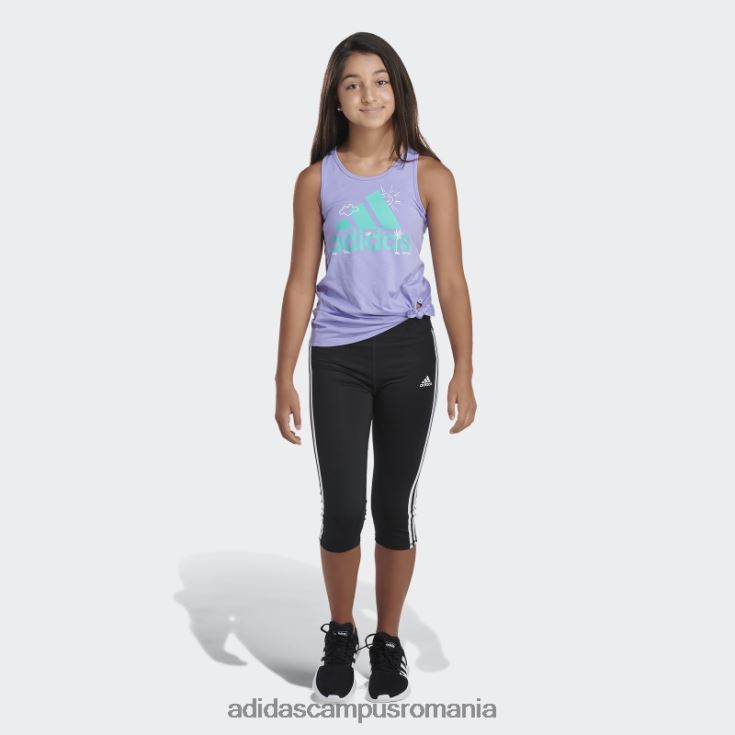 adidas campus romania top cu cravată în față violet deschis adidas copii violet deschis J266N225356