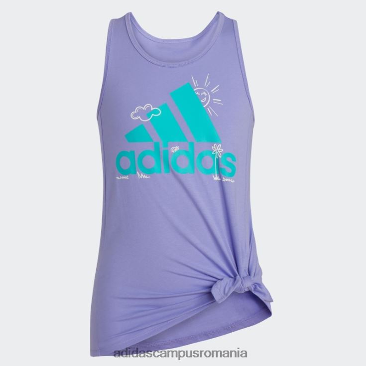 adidas campus romania top cu cravată în față violet deschis adidas copii violet deschis J266N225356