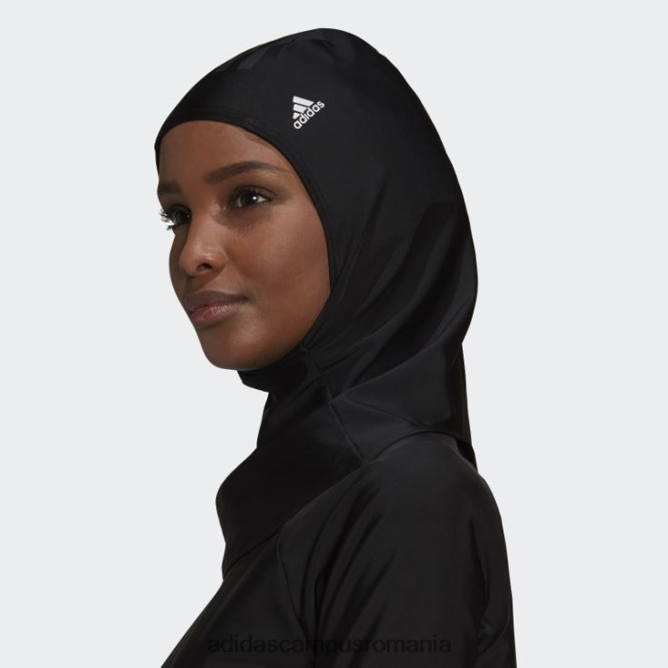adidas campus romania hijab de înot negru cu 3 dungi femei alb negru J266N211015
