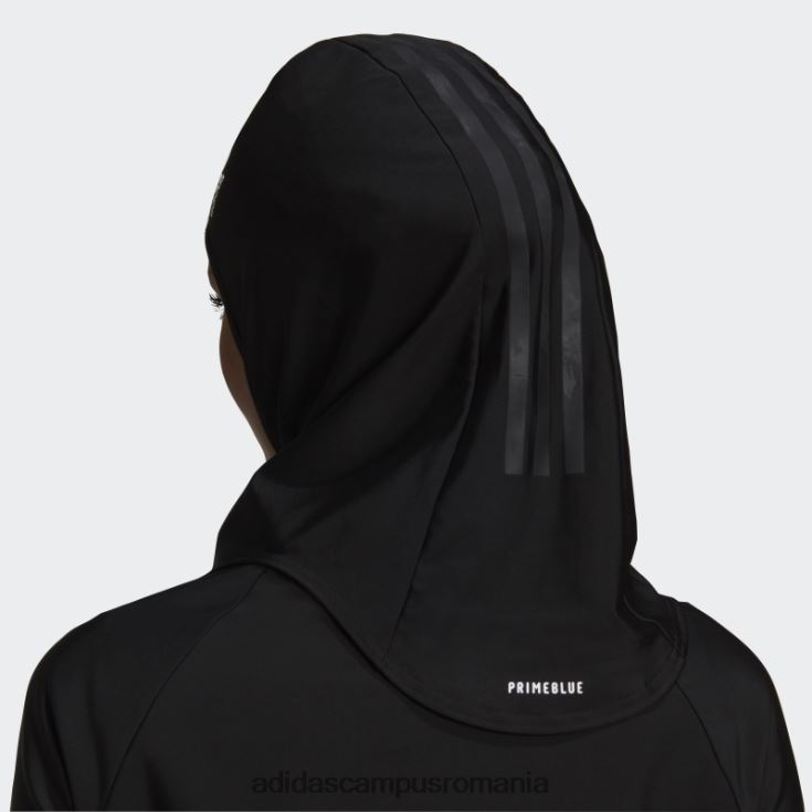 adidas campus romania hijab de înot negru cu 3 dungi femei alb negru J266N211015