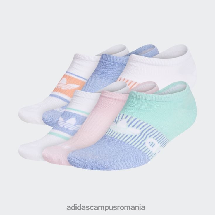 adidas campus romania Dawn blue gradient superlite șosete neprezentate 6 perechi femei albastru zori/roz/alb J266N224406