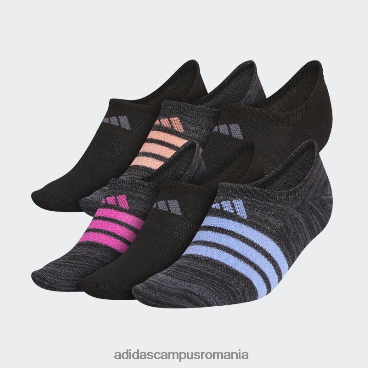 adidas campus romania ciorapi superlite super-no-show 6 perechi albastri femei negru/albastru J266N224374