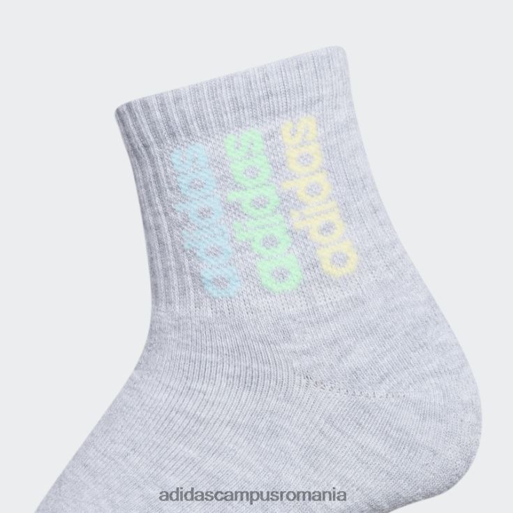 adidas campus romania gri deschis wm spt strp 2 3pk șosete sferturi înalte adidas femei gri deschis J266N224375
