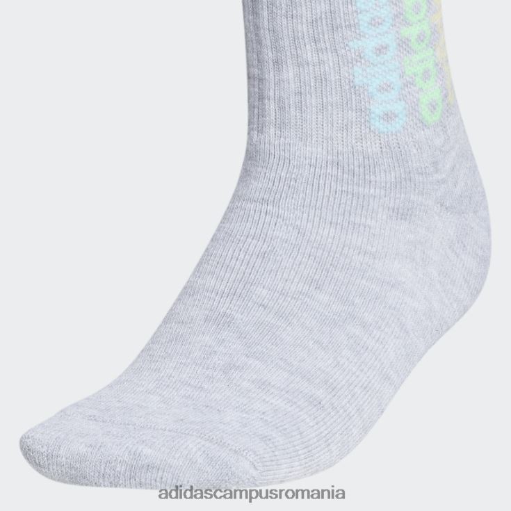 adidas campus romania gri deschis wm spt strp 2 3pk șosete sferturi înalte adidas femei gri deschis J266N224375