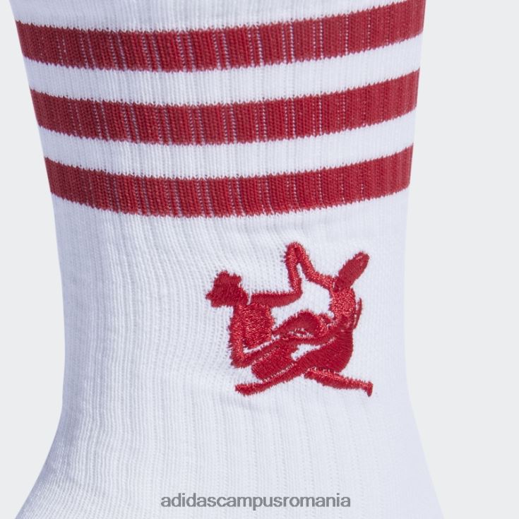adidas campus romania șosete albe thebe magugu crew 2 perechi femei alb roșu J266N224382