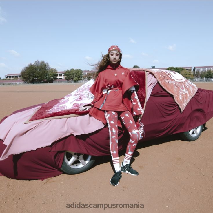 adidas campus romania șosete albe thebe magugu crew 2 perechi femei alb roșu J266N224382