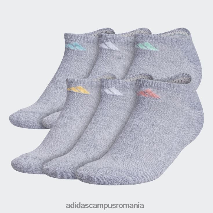 adidas campus romania șosete de neprezentare cu perne atletice gri mediu 6 perechi femei gri mediu J266N224377