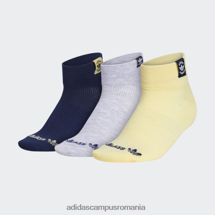 adidas campus romania șosete decoltate union galbene 3 perechi femei galben/indigo/multicolor J266N224352
