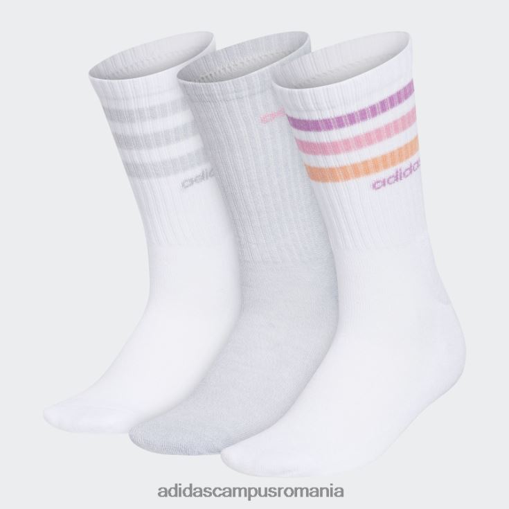 adidas campus romania Șosete echipaj cu 3 dungi 3 perechi adidas alb femei alb J266N224396