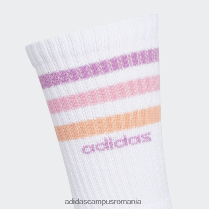 adidas campus romania Șosete echipaj cu 3 dungi 3 perechi adidas alb femei alb J266N224396