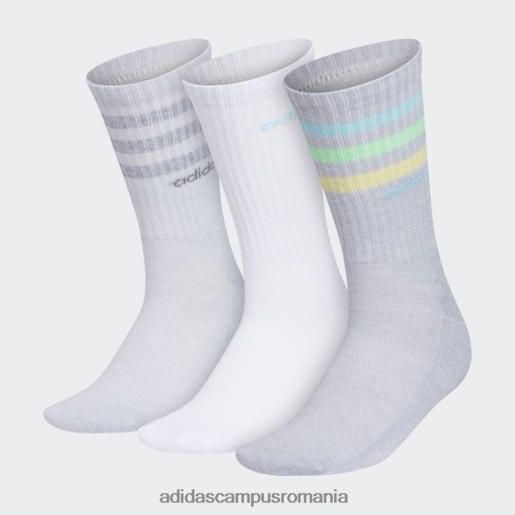 adidas campus romania Șosete echipaj cu 3 dungi 3 perechi gri femei gri J266N224379