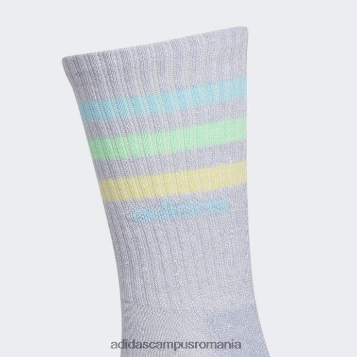 adidas campus romania Șosete echipaj cu 3 dungi 3 perechi gri femei gri J266N224379