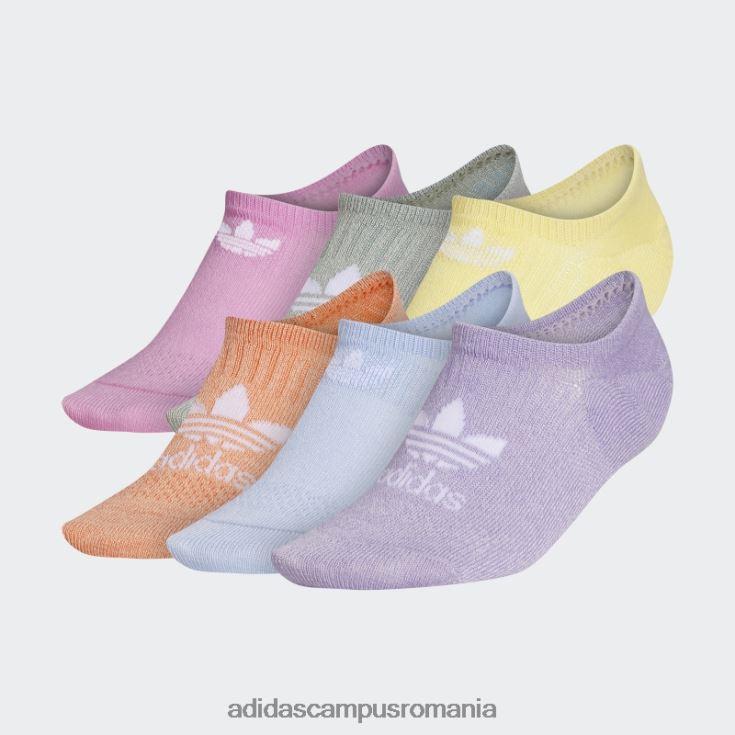 adidas campus romania șosete liliac superlite super-no-show 6 perechi femei liliac/albastru zorilor J266N224347