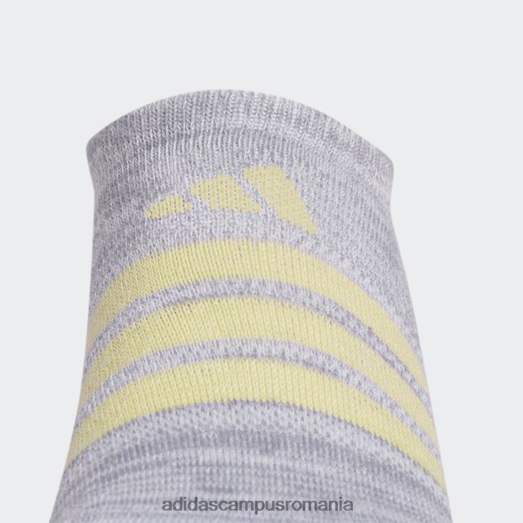 adidas campus romania șosete superlite super-no-show 6 perechi gri deschis femei gri deschis/portocaliu strălucitor J266N224386