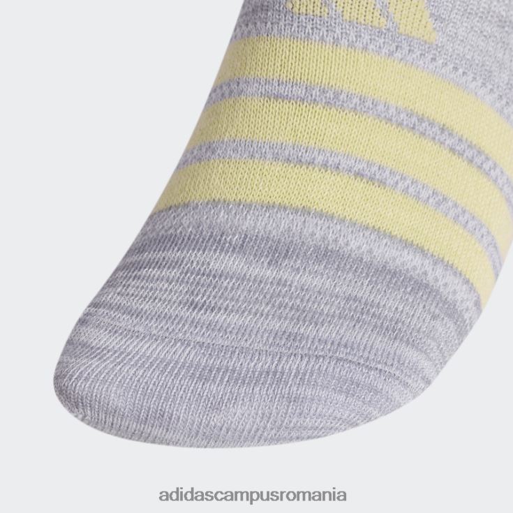 adidas campus romania șosete superlite super-no-show 6 perechi gri deschis femei gri deschis/portocaliu strălucitor J266N224386