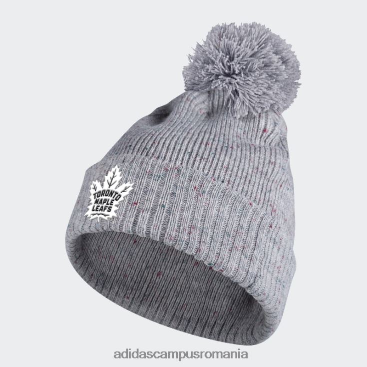 adidas campus romania leafs speckle cuffed pom beanie gri femei gri/nhl-tml-522 J266N210951