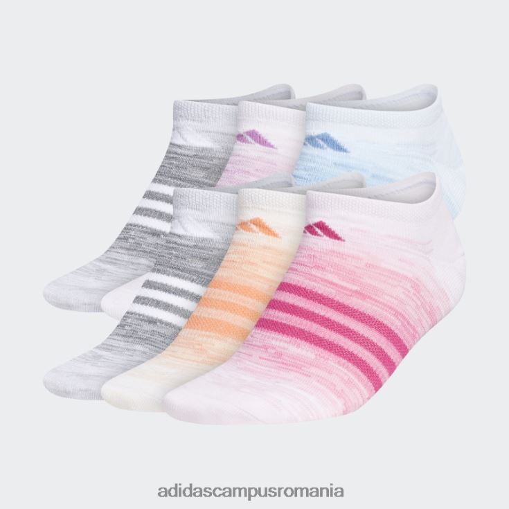 adidas campus romania ciorapi roz superlite ombré nu-show 6 perechi femei roz J266N210846