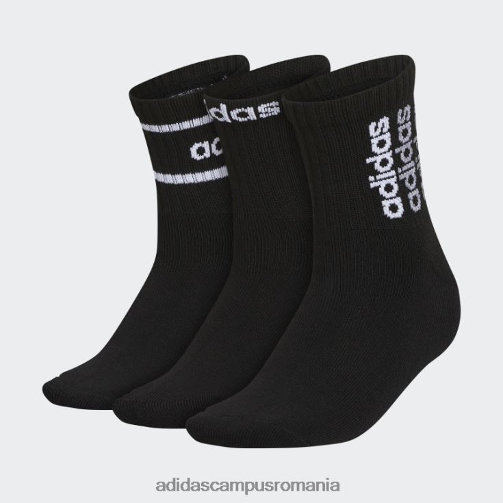 adidas campus romania negru wm spt strp 2 3pk șosete sferturi înalte fashion femei negru J266N210983