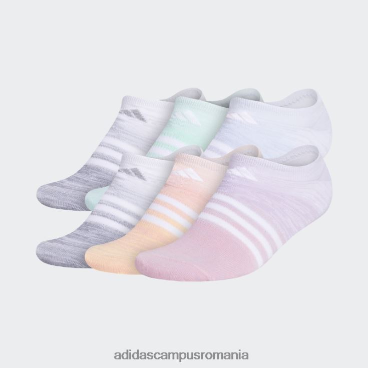adidas campus romania șosete albe superlite cu vopsea multispațială fără prezentare 6 perechi femei alb/violet/multicolor J266N210990