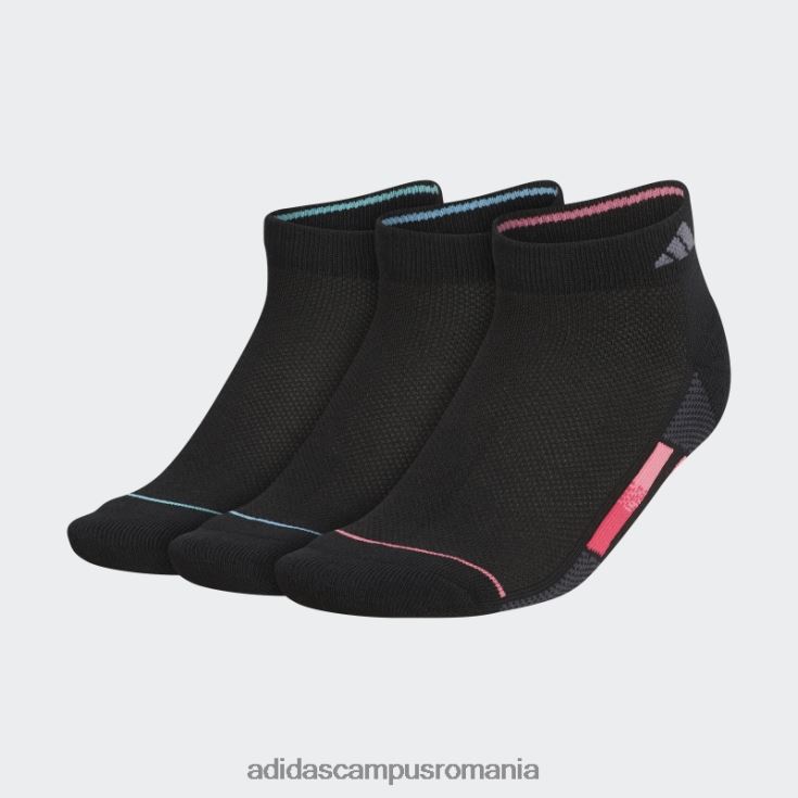 adidas campus romania șosete decoltate cu dungi superlite negre 3 perechi fashion femei negru J266N210972