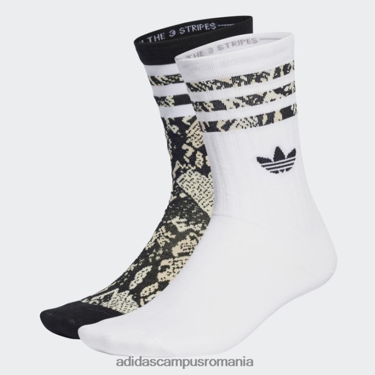 adidas campus romania șosete snake graphic crew 2 perechi multicolore femei multicolor/alb J266N210879