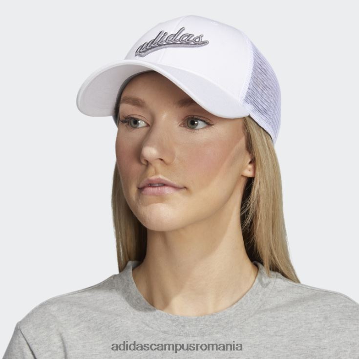 adidas campus romania pălărie de camion cu plasă albă femei alb/gri J266N224334