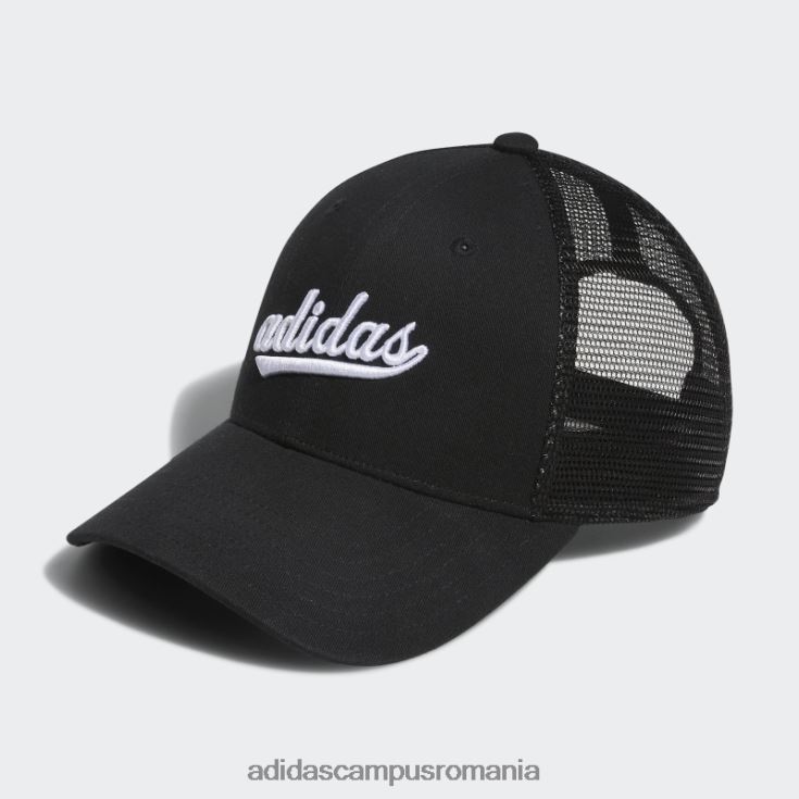 adidas campus romania pălărie de camion cu plasă neagră femei alb negru J266N224337