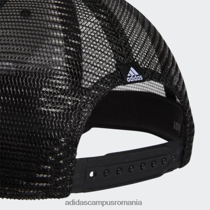 adidas campus romania pălărie de camion cu plasă neagră femei alb negru J266N224337