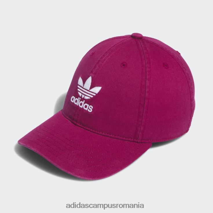 adidas campus romania pălărie la spate cu curea relaxată visiniu femei visiniu/alb J266N224254