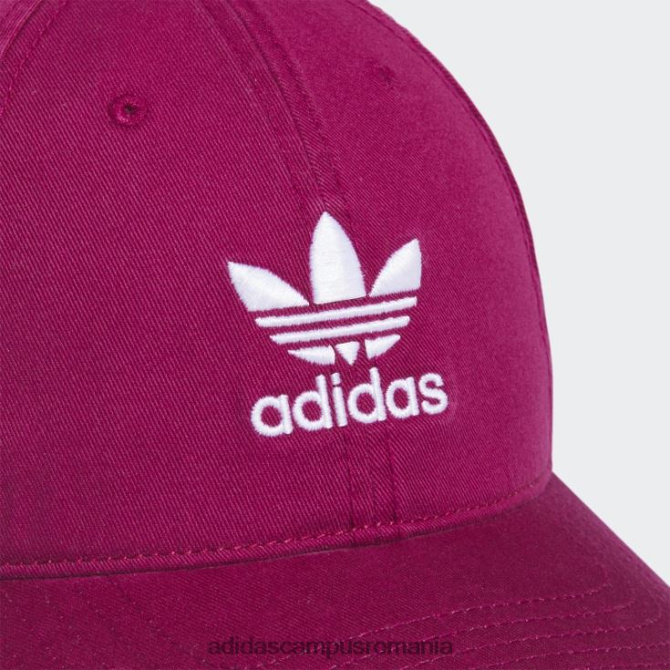 adidas campus romania pălărie la spate cu curea relaxată visiniu femei visiniu/alb J266N224254