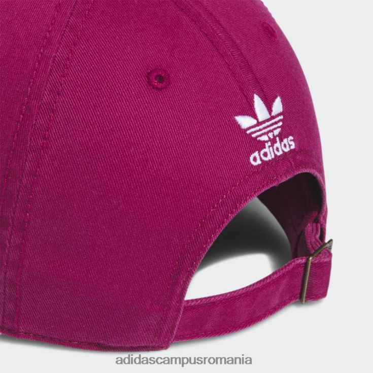 adidas campus romania pălărie la spate cu curea relaxată visiniu femei visiniu/alb J266N224254
