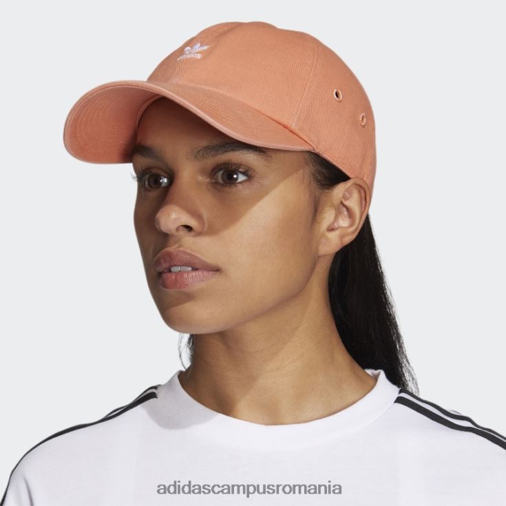 adidas campus romania pălărie relaxată cu mini logo cupru femei cupru/alb J266N224278