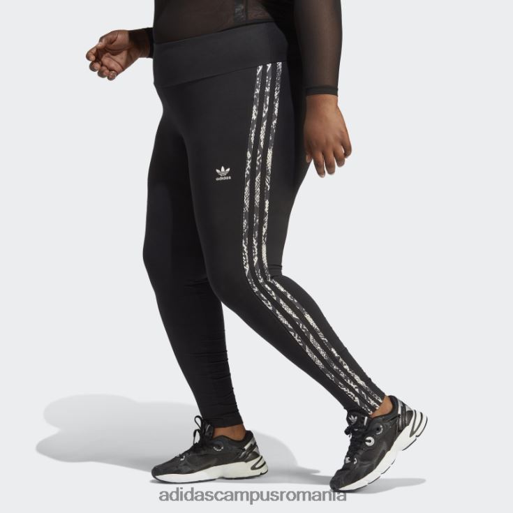 adidas campus romania Jambiere cu imprimeu cu 3 dungi (plus marime) negru femei negru/multicolor J266N223239
