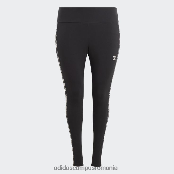 adidas campus romania Jambiere cu imprimeu cu 3 dungi (plus marime) negru femei negru/multicolor J266N223239
