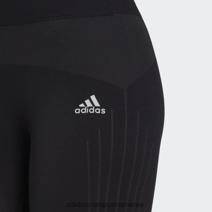 adidas campus romania aeroknit iarna alergare jambiere lungi negre femei negru/portocaliu fascicul J266N223462